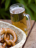 Beer and Pretzels  Stuttgart  Baden Wurttemberg  Germany