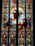 Stained Glass Windows in Cologne Cathedral  Cologne  North Rhine Westphalia  Germany