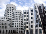 The Neuer Zollhof Building by Frank Gehry at the Medienhafen  Dusseldorf  North Rhine Westphalia