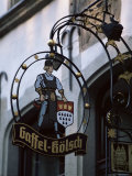 Decorated Sign of Locally Produced Beer Called Gaffel Kolsch in Old Town  North Rhine Westphalia