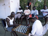 Fishermen Playing Checkers  Charlotteville  Tobago  West Indies  Caribbean  Central America