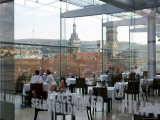 People Sitting in the Restaurant at the Kunstmuseum's Cafe  Stuttgart  Baden Wurttemberg  Germany