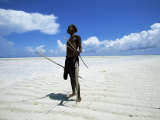 Fisherman on Beach  Zanzibar  Tanzania  East Africa  Africa