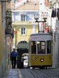 Funicular at Elevador Da Bica  Lisbon  Portugal