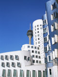 The Neuer Zollhof Building by Frank Gehry at the Medienhafen  Dusseldorf  North Rhine Westphalia