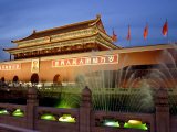 Tiananmen Square  the Gate of Heavenly Peace  Entrance to the Forbidden City  Beijing  China
