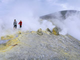 Fumaroles on the Crater Edge  Island of Vulcano  Aeolian Islands  Sicily