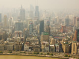 Aerial View from Oriental Pearl Tower of Huangpu District  Shanghai  China
