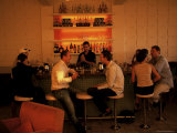 People Sitting in Trendy Cafe in Camps Bay  Cape Town  South Africa  Africa