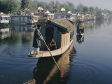 Houseboats on the Lake at Srinagar  Kashmir  Jammu and Kashmir State  India