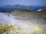 Steam Issuing from Sulphurous Fumarole at Gran Craters