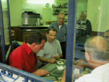 Men Playing Cards  Corte  Corsica  France
