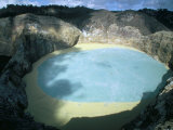 One of Three Crater Lakes at the Summit of Kelimutu Volcano Near Moni