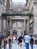 People Walking in Royal Exchange Square  the Commercial Heart of the City  Glasgow  Scotland
