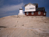 Lighthouse on Stora Svangen at Entrance to Kosterfjord  Bohuslan  Sweden  Scandinavia