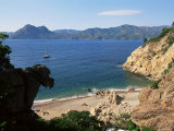 Beach Below Piana  Corsica  France  Mediterranean