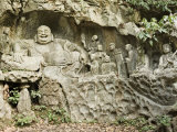 Stone Buddha Rock Carvings  Hangzhou  Zhejiang Province  China