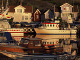 Sundown Over South Harbour  Village of Fjallbacka  Bohuslan  Sweden  Scandinavia
