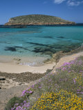 Cala Comta and the Rocky Islet of Illa d'Es Bosc  Near Sant Antoni  Ibiza  Balearic Islands  Spain