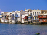 Waterfront of the Little Venice Quarter  Mykonos  Cyclades Islands  Greece  Mediterranean