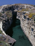 Spectacular Papafranka Cave in Norther Coast  Milos  Cyclades Islands  Greece  Mediterranean