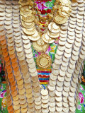 Girl's Dress Decorated with Old Gold Coins  Lambri Triti Festival  Olymbos  Dodecanese Islands