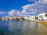 Little Venice Quarter and Harbour  Mykonos  Cyclades Islands  Greece  Mediterranean