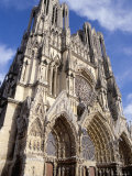 West Front of Reims Cathedral  Dating from 13th and 14th Centuries  France
