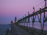 Grand Haven Lighthouse on Lake Michigan  Grand Haven  Michigan  USA