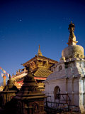 The Constellation of Orion in the Sky at Dawn Above the Hariti Mandir Temple