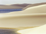Sandy Dunes Near Lagoa Bonita (Beautiful Lagoon) at Parque Nacional Dos Lencois Maranhenses  Brazil