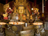 Panorama of Tibetan Buddhist Chapel at Drepung Monastery  Lhasa  Tibet  China