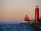 Grand Haven Lighthouse on Lake Michigan  Grand Haven  Michigan  USA