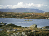 The Twelve Pins Mountains Rise Above Loughans on the Lowland  Connemara  County Galway  Eire