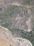 Deepest Part of the Canyon  with Tapay Village on North Side  Colca Canyon  Peru  South America