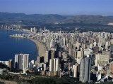 High Rise Apartments Lining Beach Zone  Benidorm  Costa Blanca  Valencia Region  Spain