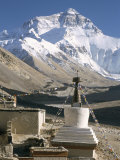 North Side of Mount Everest (Chomolungma)  from Rongbuk Monastery  Himalayas  Tibet  China