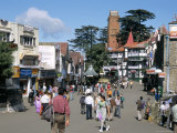 The Mall Ridge Road at Scandal Point  Town Grown from Raj Hill Station  India