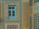 Tiling Round Blue Window  Shrine of Hazrat Ali  Who was Assissinated in 661  Balkh Province