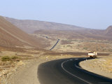 Rift Valley Faults in Desert Crossed by Road to Addis Ababa  Afar Triangle  Djibouti  Africa