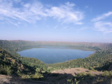 Lonar Meteorite Crater  World's Only Impact Crater in Basalt  Deccan Plateau  Maharashtra  India