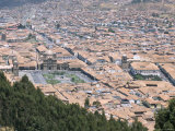 Plaza De Armas and City Centre  Seen from Sacsayhuaman  Cuzco  Peru  South America