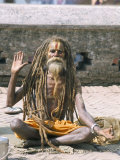 Portrait of a Sadhu  Hindu Holy Man  Pashupatinath Temple  Kathmandu  Nepal