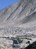 Road to Cuzco Past Chachani Volcano  Arequipa  Peru  South America