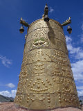 Close-Up of Gold Ornament on Top of Jokhang Temple  Lhasa  Tibet  China