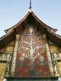 Wall Detail  the Red Chapel  Wat Xieng Thong  Unesco World Heritage Site