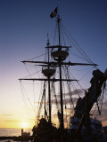 Pirate Ship in Hog Sty Bay  During Pirates' Week Celebrations  George Town  Cayman Islands
