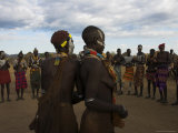 Karo People with Body Painting  Dancing  Lower Omo Valley