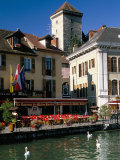 View Across Thiou River to the Chateau  Annecy  Haute-Savoie  Rhone-Alpes  France
