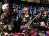 The Naxi Orchestra Pracisting by the Black Dragon Pool  Lijiang  Yunnan Province  China